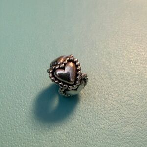 Pandora Silver Heart Beaded Charm